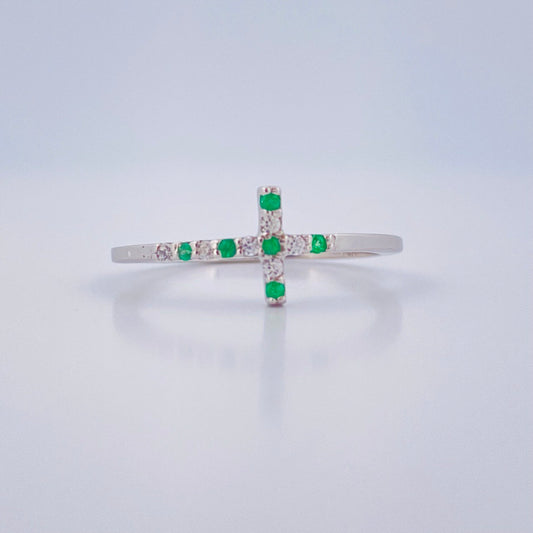 Anillo Cruz 1.1gr / T6 1/4 /  Plata Ley 950 +