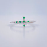 Cross Ring 1.1gr / Size 6 1/4 / 950 Sterling Silver +