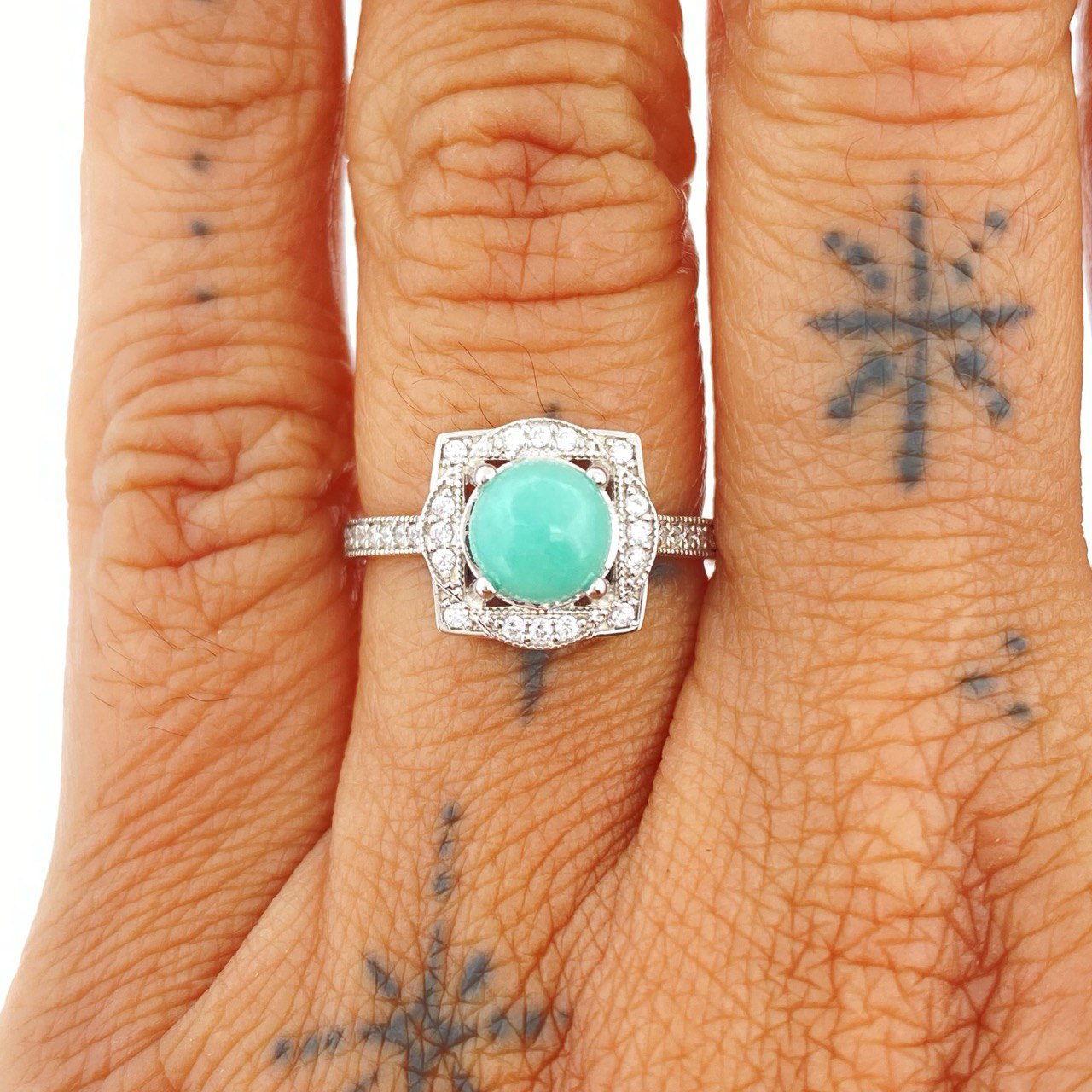 Oasis Silver Ring 2.05gr / Size 7 1/2 / 950 Purity +