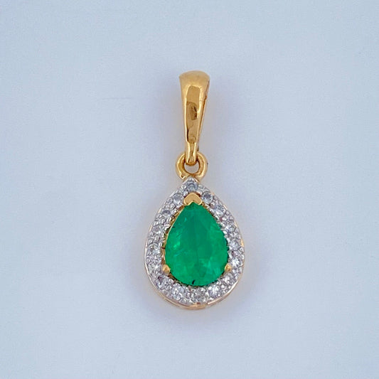 Pendant Jewel Teardrop 1gr / 3/4 in / 18K Gold +