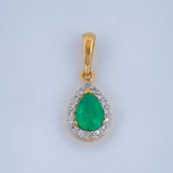 Pendant Jewel Teardrop 1gr / 3/4 in / 18K Gold +