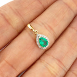 Pendant Jewel Teardrop 1gr / 3/4 in / 18K Gold +