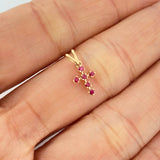 Dije Cruz 0.35gr / 1/2 in / Oro Amarillo 18K +