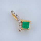 Pendant Jewelry Rhombus Crossed Bow 0.5gr / 1/2 in / 18K Gold +
