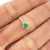 Pendant Jewelry Rhombus Crossed Bow 0.5gr / 1/2 in / 18K Gold +
