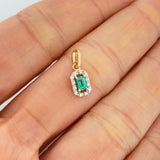 Pendant Jewelry Rectangle 0.75gr / 0.5in / 18K Gold +