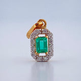 Pendant Jewelry Rectangle 0.75gr / 0.5in / 18K Gold +