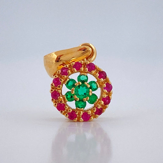 Dije Jardin Real 1.2gr / 1/2 in / Oro Amarillo 18K +