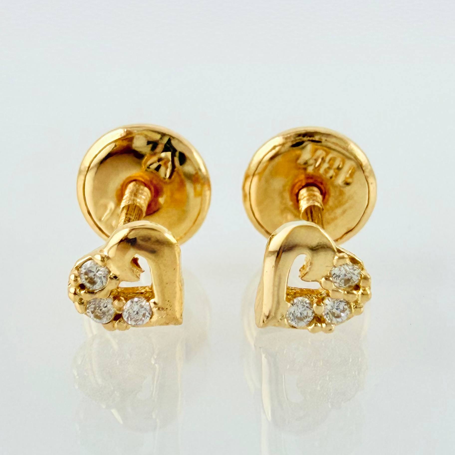 Topos Corazón 0.55gr / 4mm Oro Amarillo 18K *