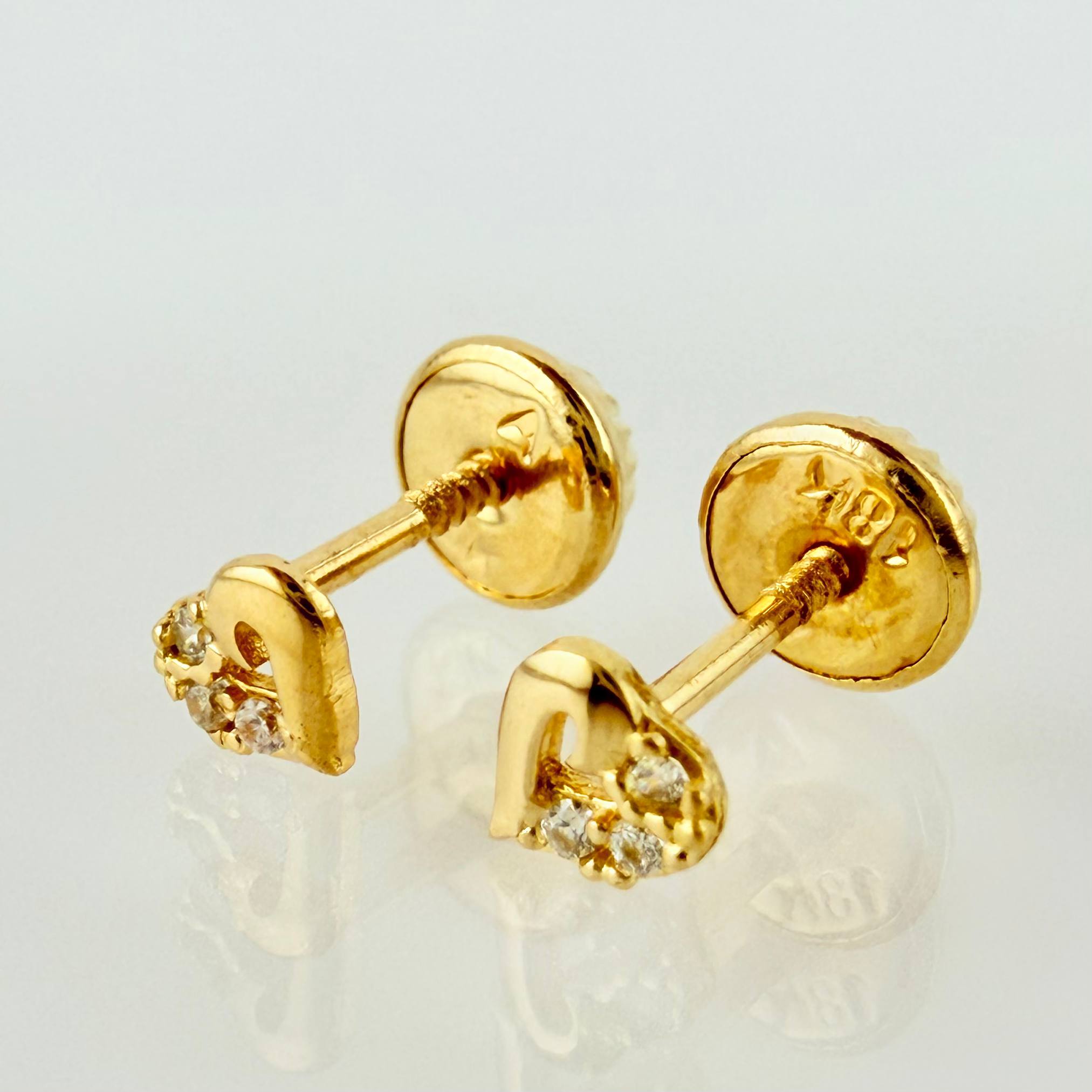 Topos Corazón Brillante 0.55gr / 4mm Oro Amarillo 18K ©