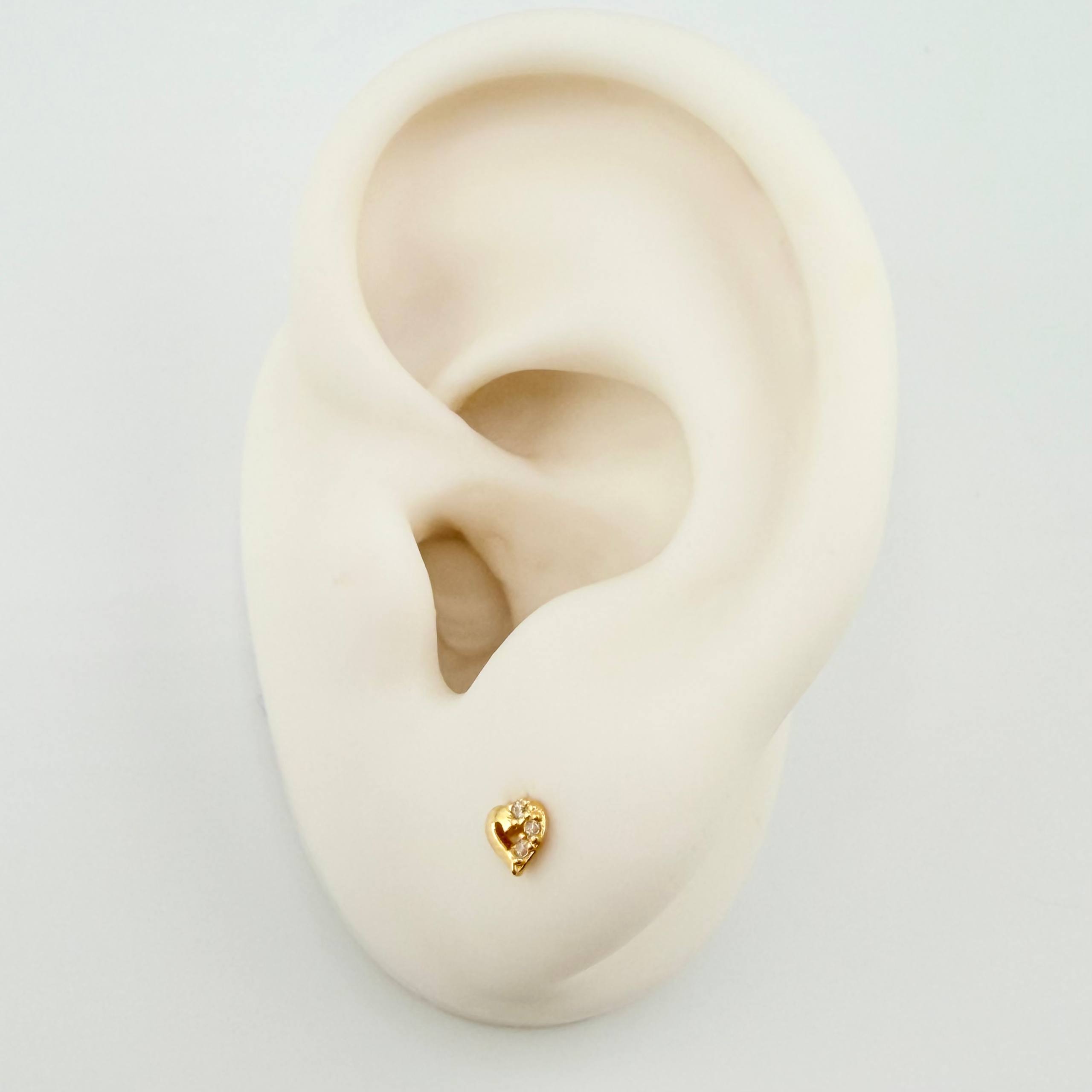 Topos Corazón 0.55gr / 4mm Oro Amarillo 18K *