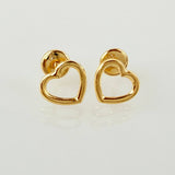 Topos Silueta Corazón 0.6gr / 8mm Oro Amarillo 18K