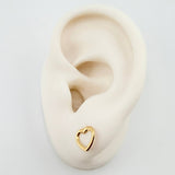 Topos Silueta Corazón 0.65gr / 8mm Oro Amarillo 18K