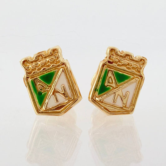 Topos Atletico Nacional 0.9gr / 9mm Oro Amarillo 18K *