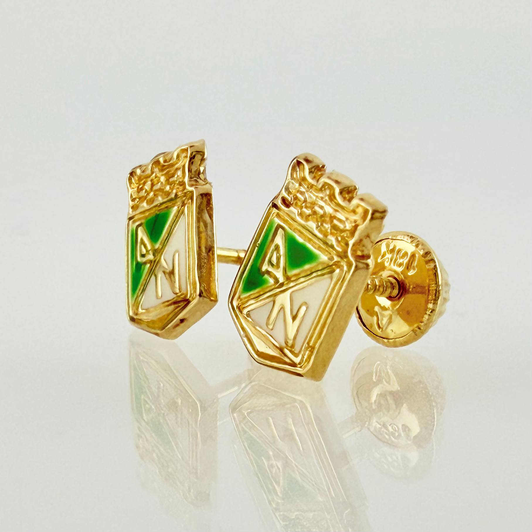 Topos Atletico Nacional 0.9gr / 9mm Oro Amarillo 18K ©