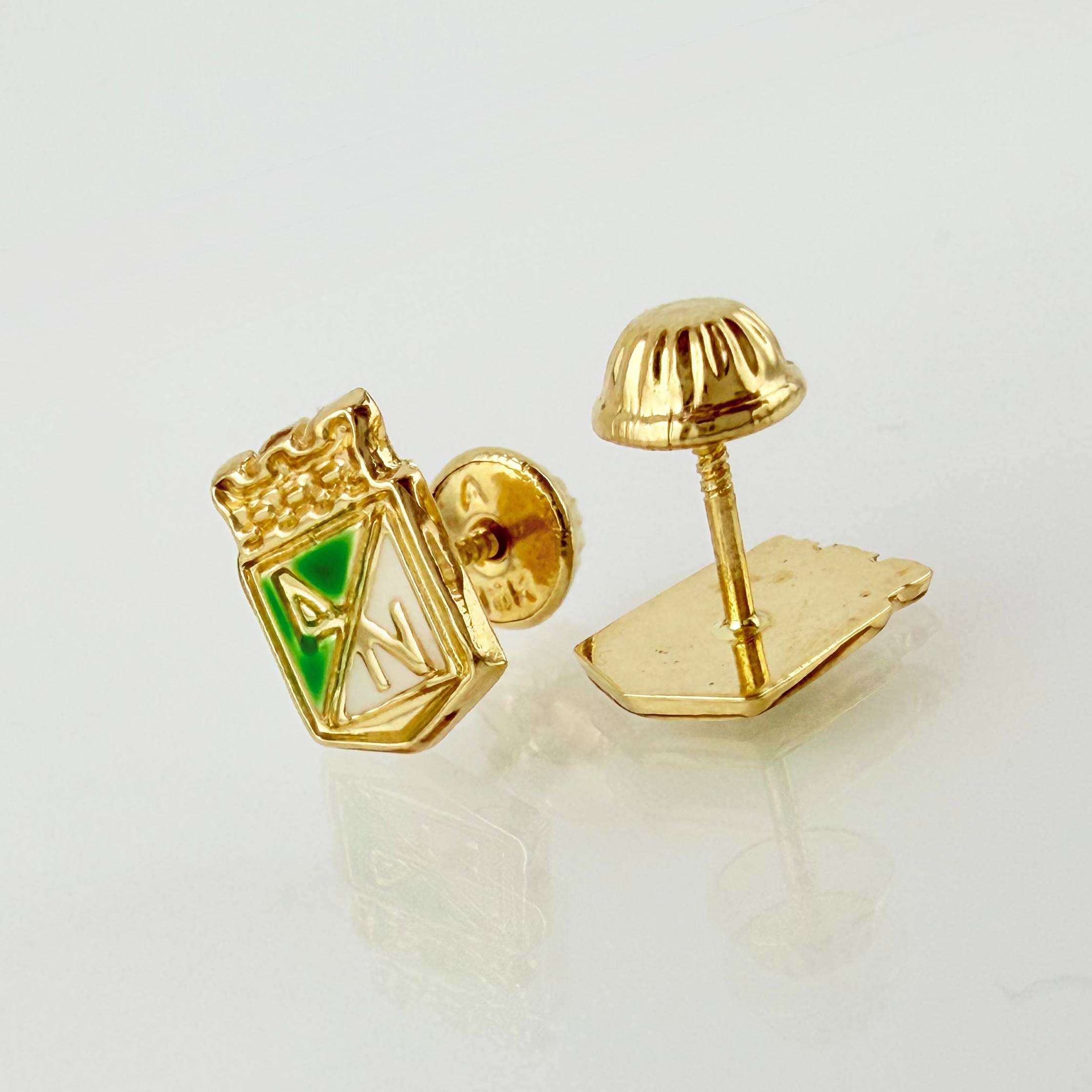 Topos Atletico Nacional 0.9gr / 9mm Oro Amarillo 18K