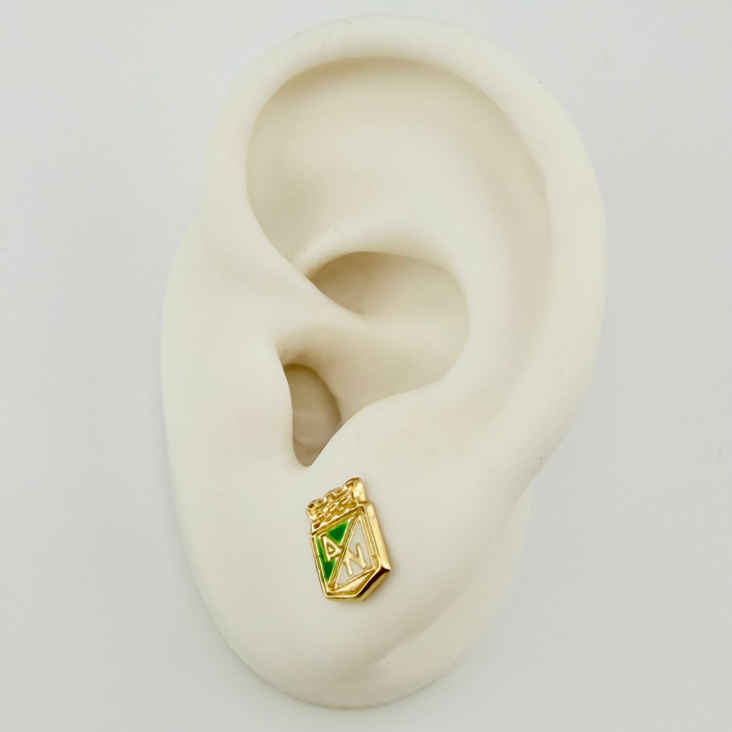 Topos Atletico Nacional 0.9gr / 9mm Oro Amarillo 18K *