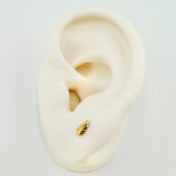 Wing Stud Earrings 0.4g / in / 3.35mm Yellow Gold 18K