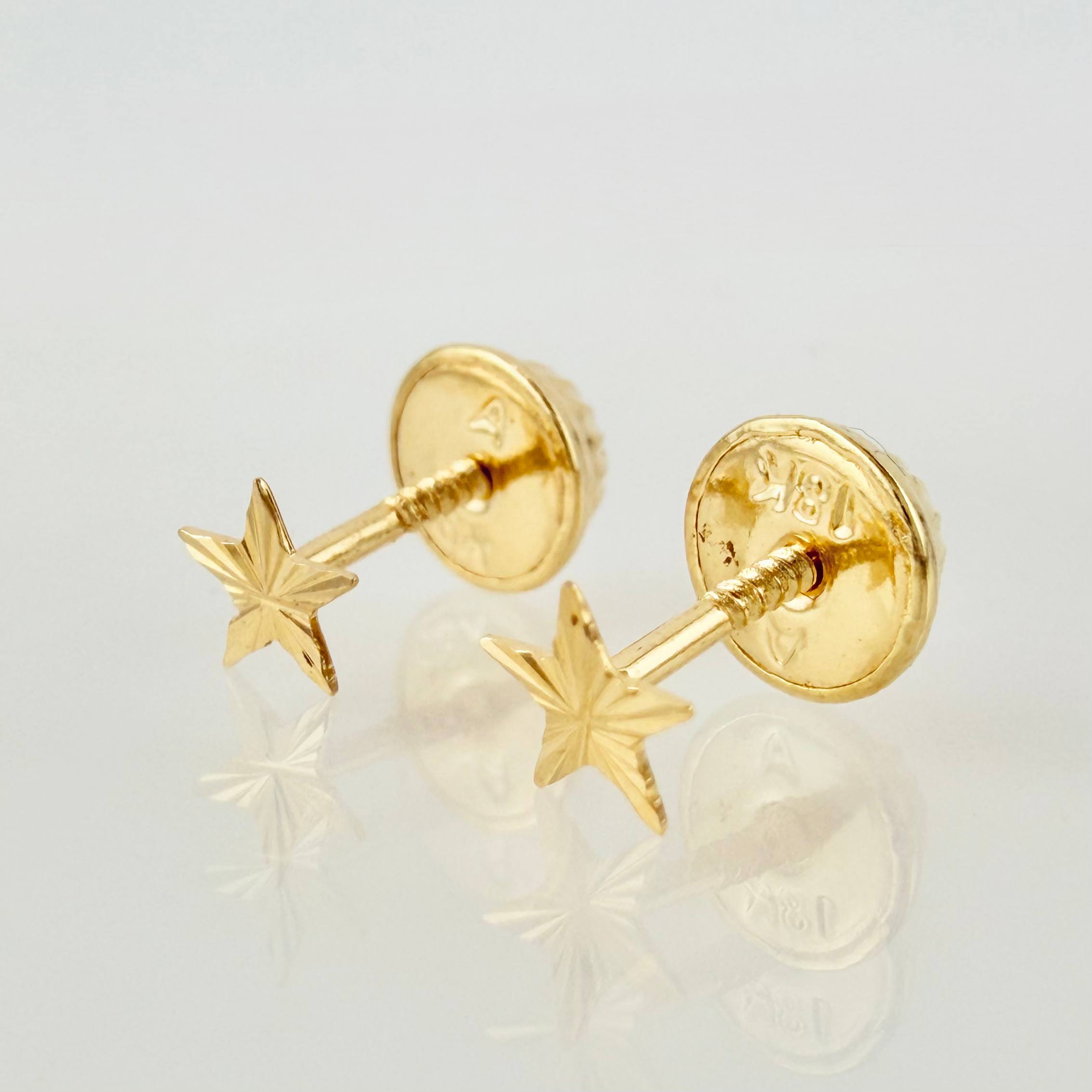 Topos Estrella 0.4gr / 4mm Oro Amarillo 18K *