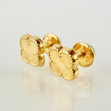 Topos Trebol Dorado 0.55gr / 7mm Oro Amarillo 18K ©