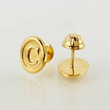 Topos Letra C 0.8gr / 9mm Oro Amarillo 18K *