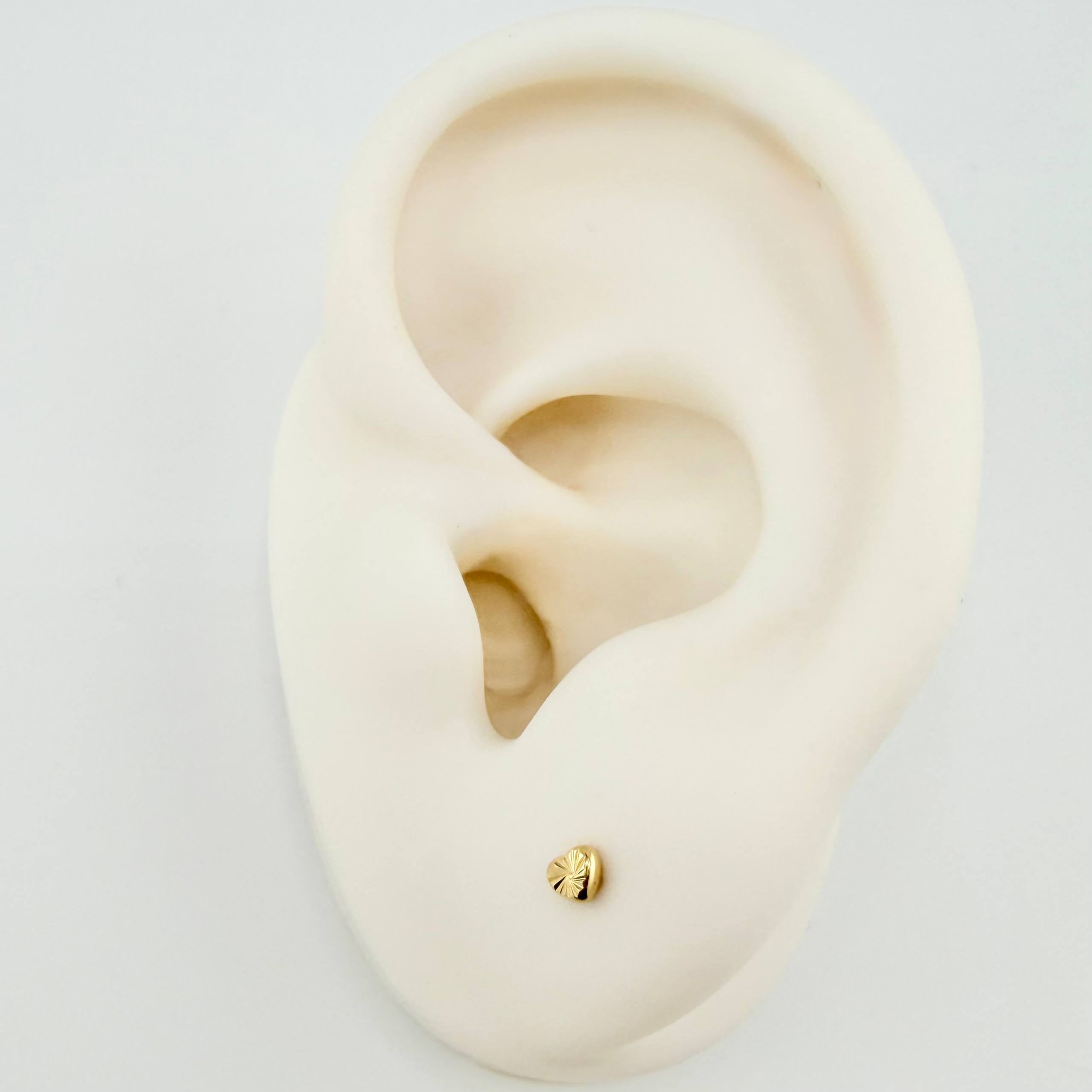 Topos Corazón 0.4gr / 3mm Oro Amarillo 18K *