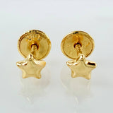 Stud Earrings Stars 0.45g / in / 5.25mm Yellow Gold 18K