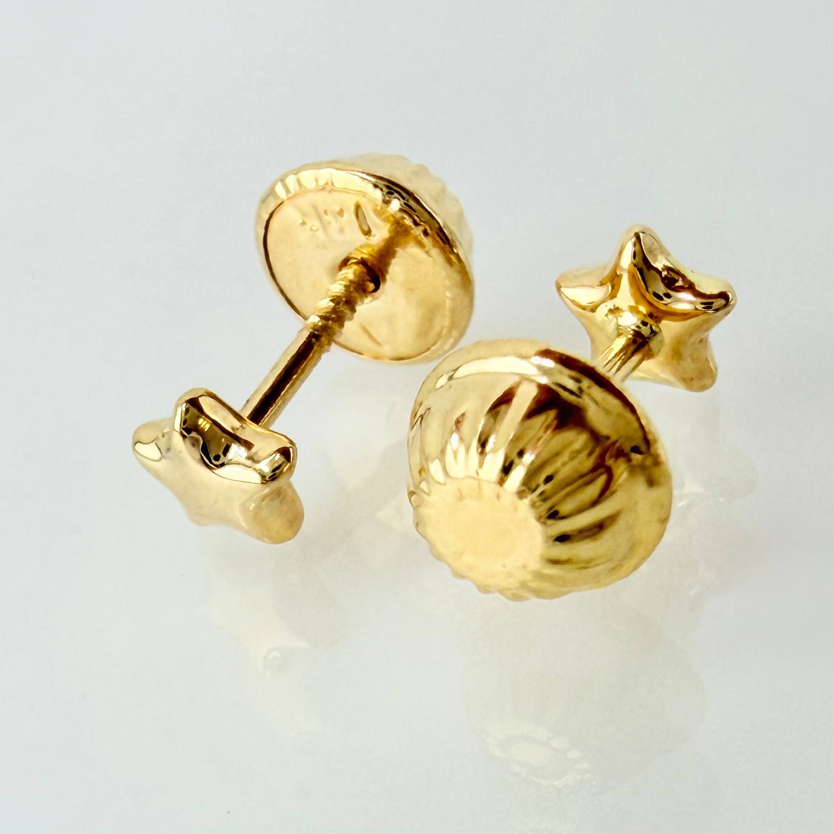 Stud Earrings Stars 0.45g / in / 5.25mm Yellow Gold 18K