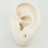 Stud Earrings Stars 0.45g / in / 5.25mm Yellow Gold 18K