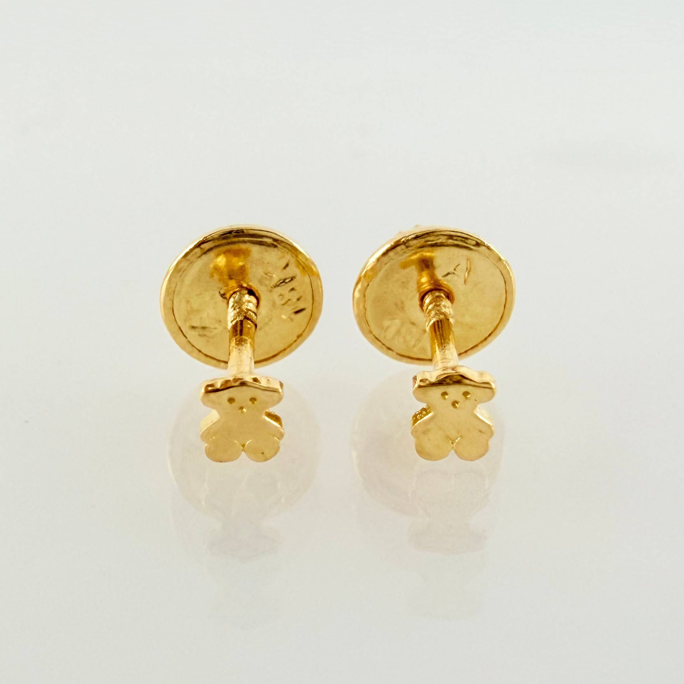 Topos Oso Ts 0.45 g / in / 3.3 mm Oro Amarillo 18K