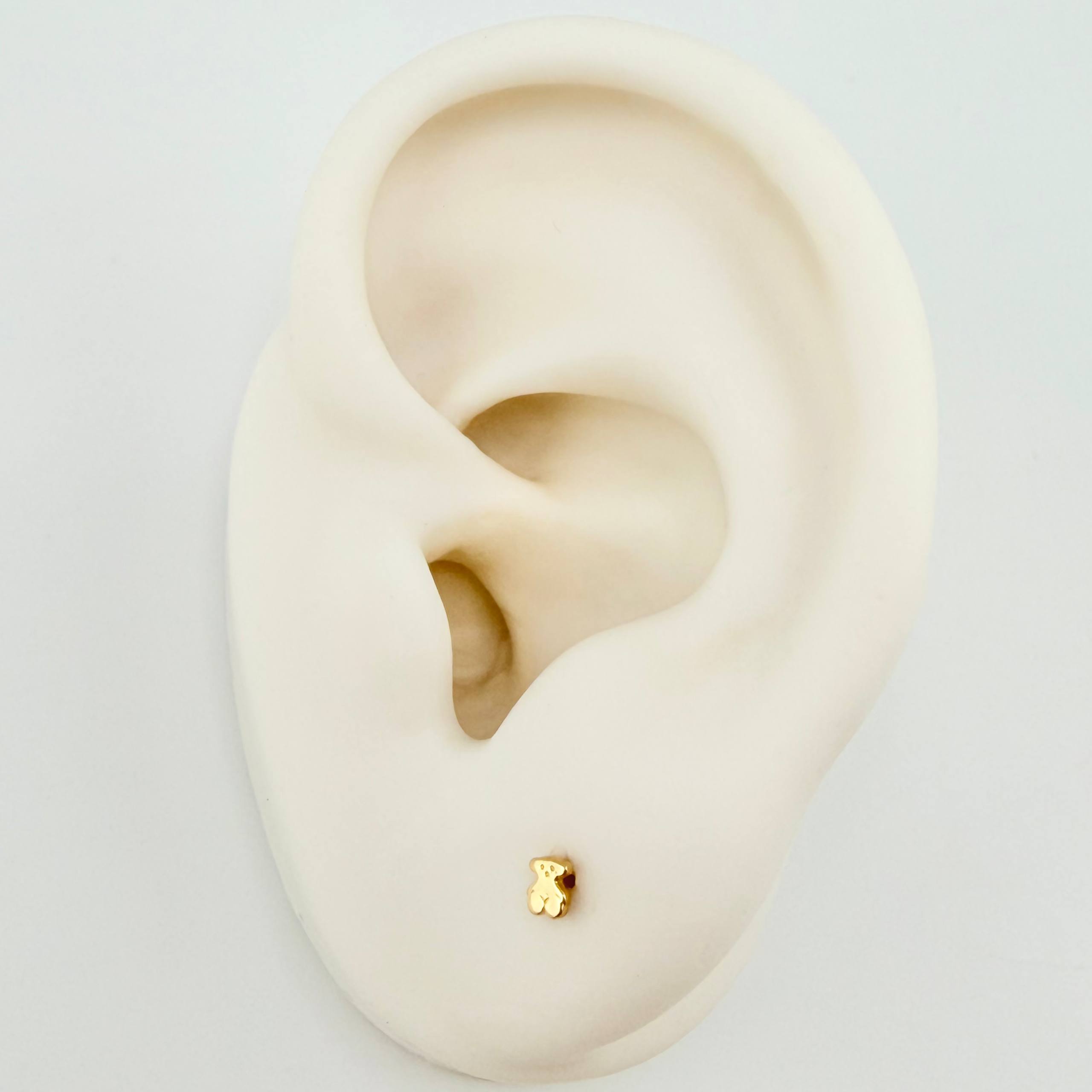 Topos Oso Ts 0.45 g / in / 3.3 mm Oro Amarillo 18K