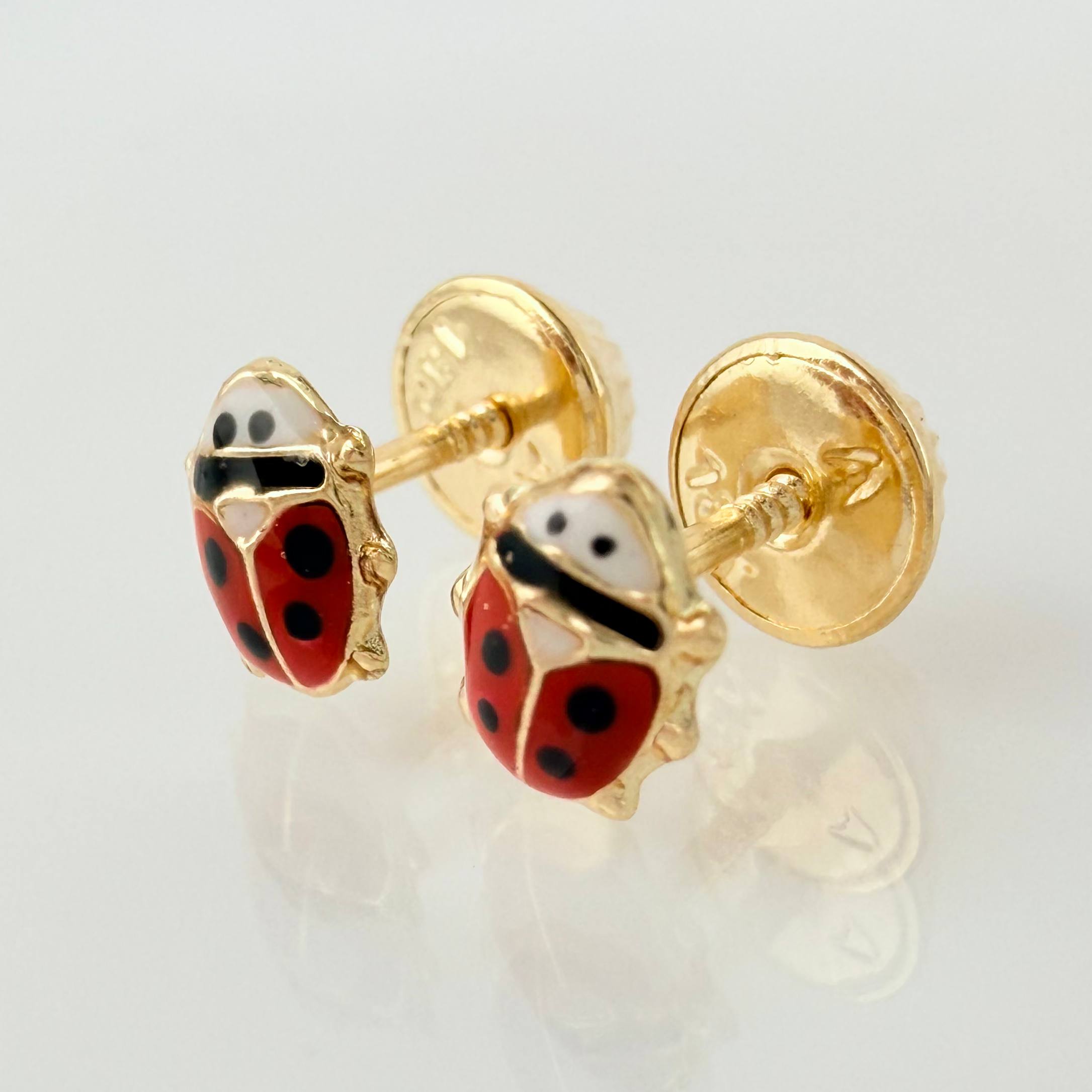 Topos Mariquita 0.55gr / 6mm Oro Amarillo 18K ©