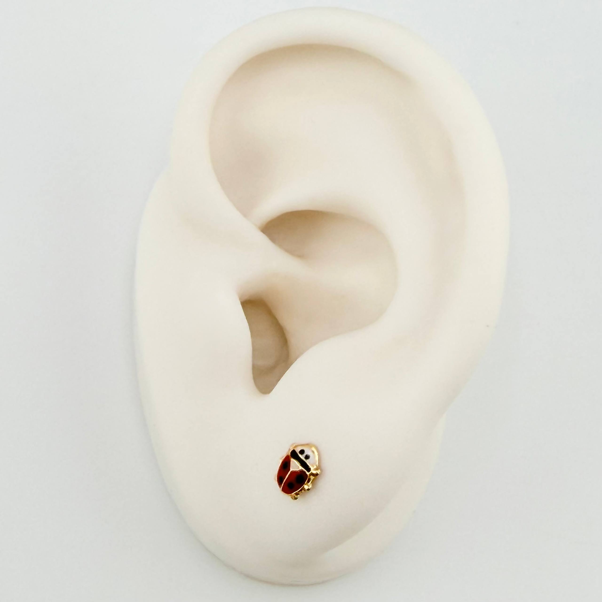 Topos Mariquita 0.55gr / 6mm Oro Amarillo 18K