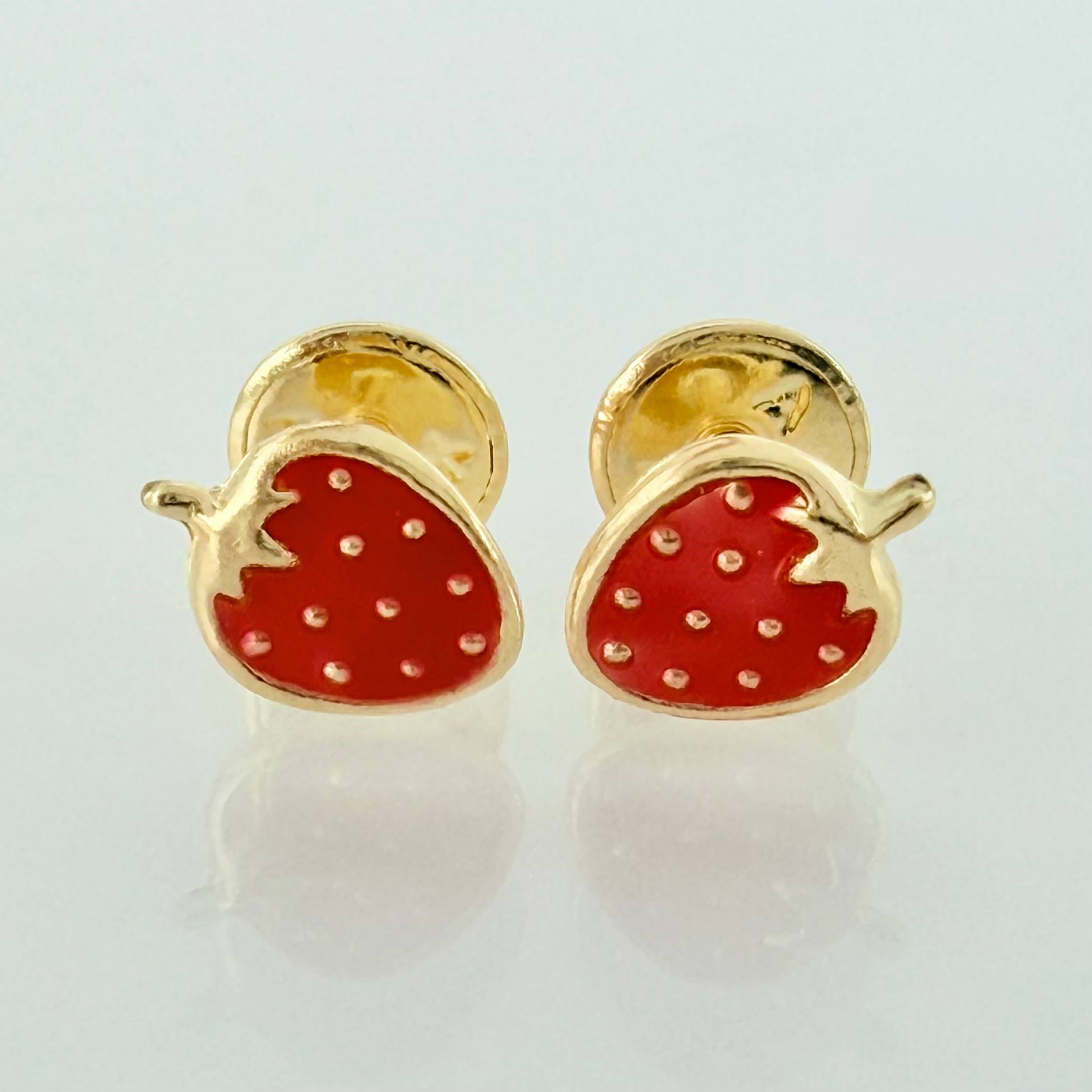 Topos Fresas 0.6gr / 7mm Oro Amarillo 18K