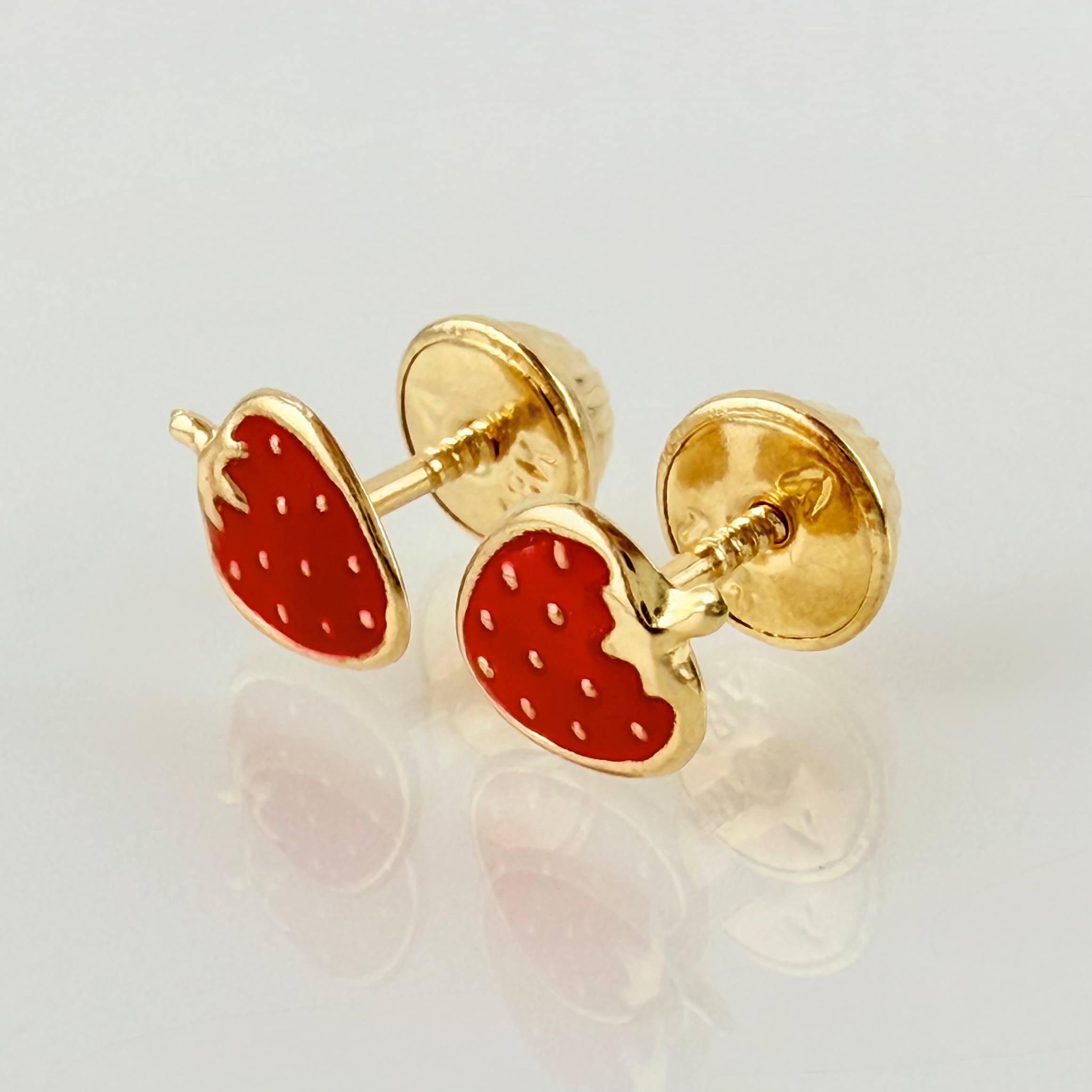 Topos Fresas 0.6gr / 7mm Oro Amarillo 18K ©