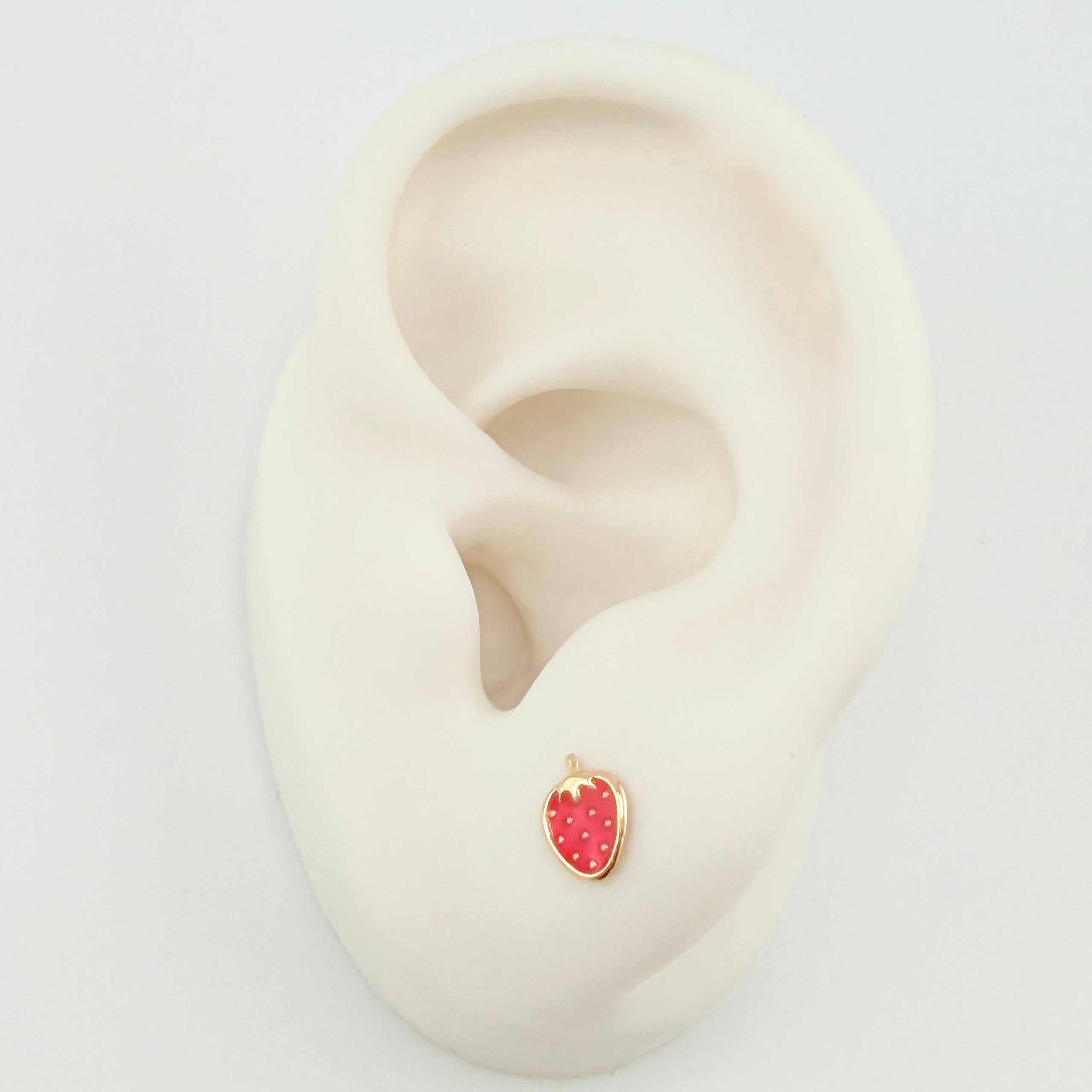 Topos Fresas 0.6gr / 7mm Oro Amarillo 18K *