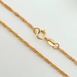 Cadena Singapur 3.05gr / 23 1/2 in / 1.5mm Oro Amarillo +3 18K