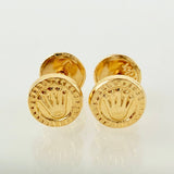 Stud Earrings Corona 0.6 g / in / 6.3 mm Yellow Gold 18K
