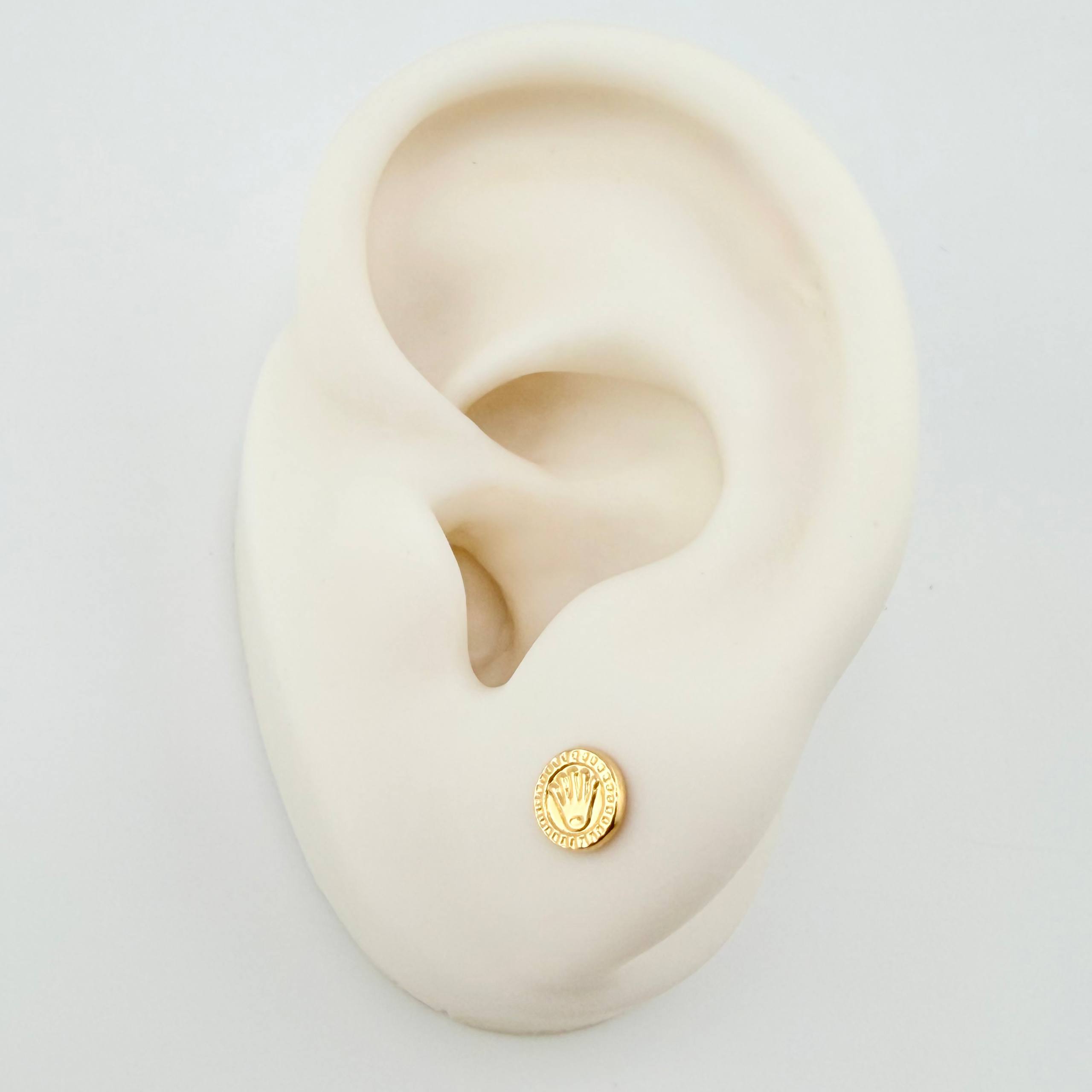 Topos Corona Circular 0.75gr / 7.4mm Oro Amarillo 18K ©