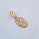 Pendant Virgin Mary 1.1gr / 0.9in / 18K Gold &
