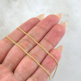 Cadena China 2.4gr / 23 1/2 in / 1.2mm Oro Amarillo +1 18K *