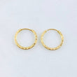 Candongas Aro Rayado 0.55gr / 1/2 in / Oro Amarillo 18K