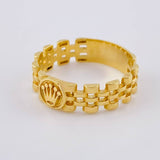 Anillo Correa Sello Corona 3.4 g / T7 Oro Amarillo 18K