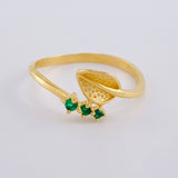 Anillo Hoja De Cafe 1.75 g / T7 1/4 Oro Amarillo 18K