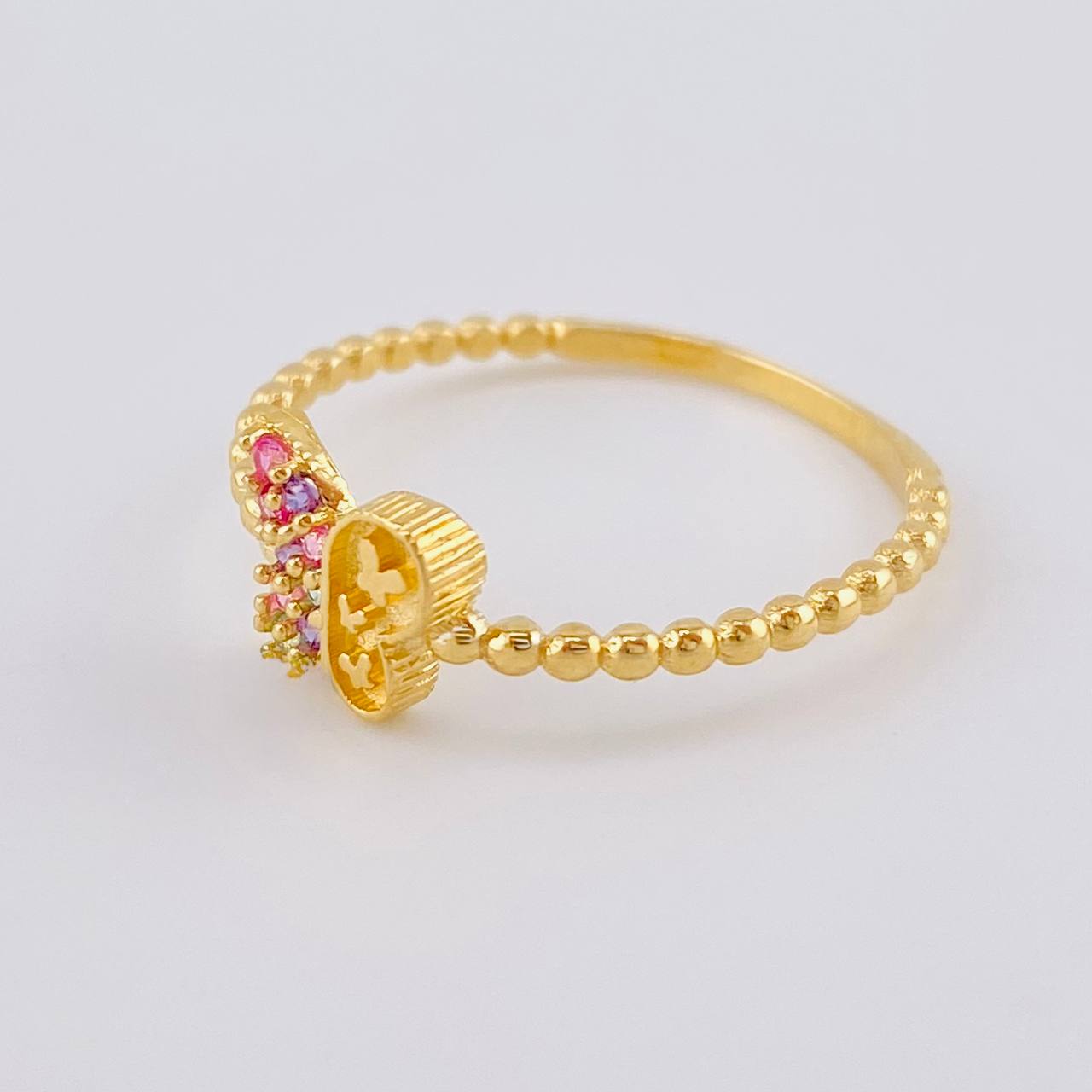 Matte Butterfly Ring 1.45 g / T8 1/4 18K Yellow Gold
