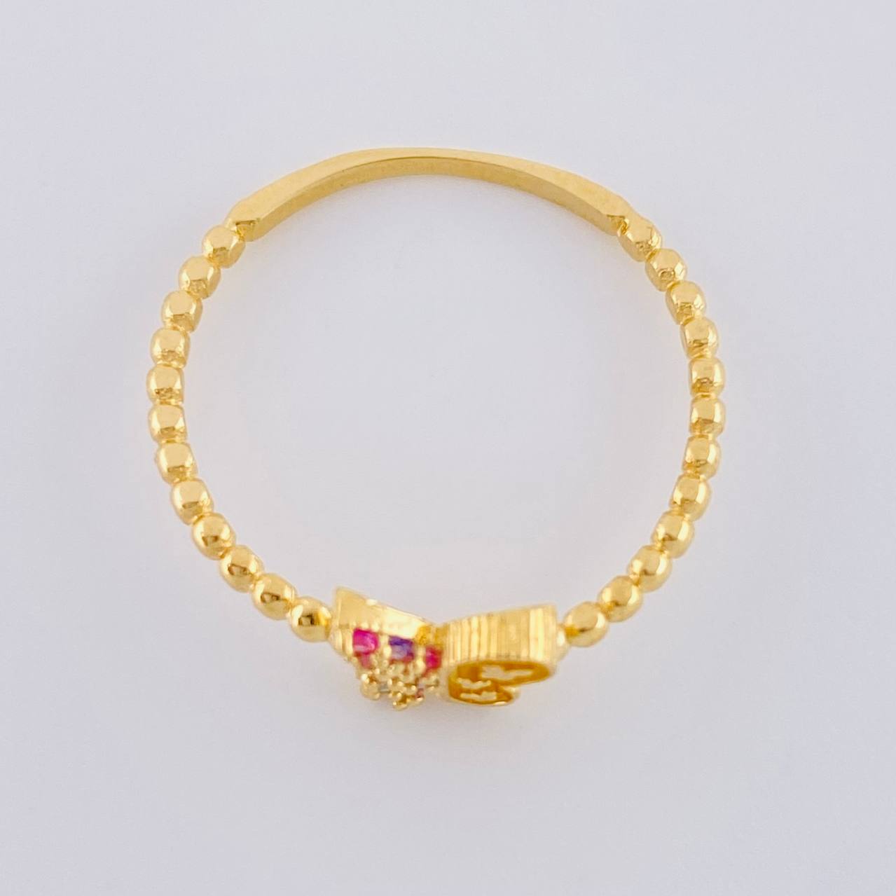 Matte Butterfly Ring 1.45 g / T8 1/4 18K Yellow Gold