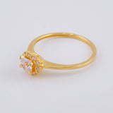 Anillo Halo Solitario 2 g / T6 3/4 Oro Amarillo 18K
