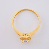 Anillo Halo Solitario 2 g / T6 3/4 Oro Amarillo 18K