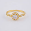 Solitaire Ring Four Prongs 2.55 g / T7 18K Yellow Gold