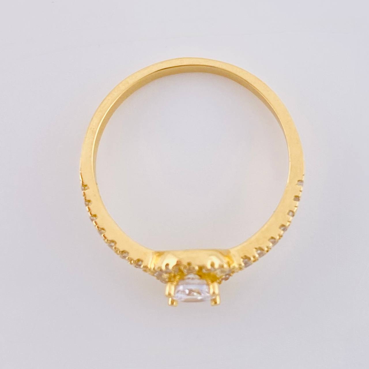 Solitaire Ring Four Prongs 2.55 g / T7 18K Yellow Gold